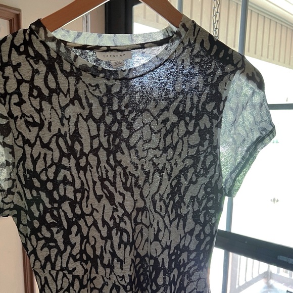 Abstract Black & Off-White Mini Dress - Picture 5 of 5